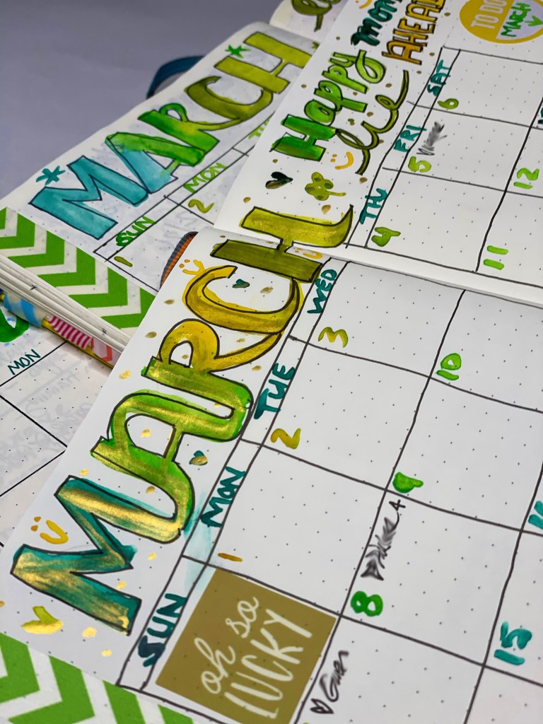 March Spread bullet journal