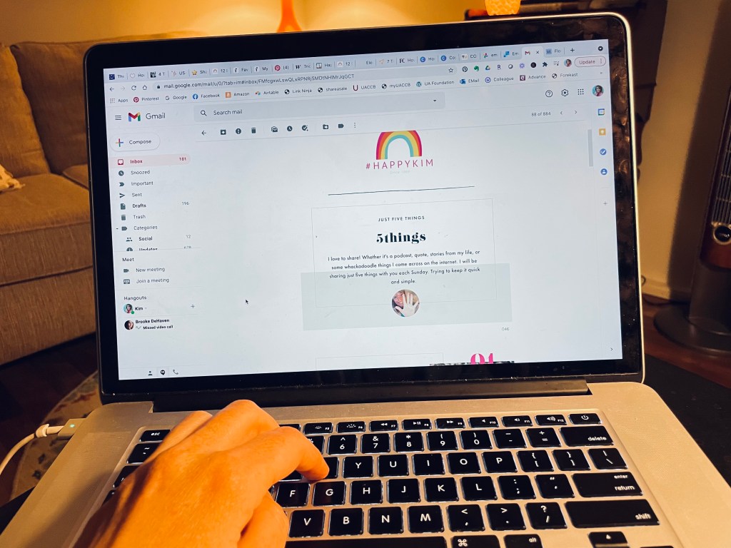 5 things happy mail newsletter